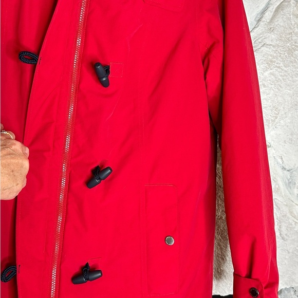Land’s End | Women’s Red Mid-Length Fleece Lined Jacket w/Toggle Buttons, Size L - Picture 7 of 16